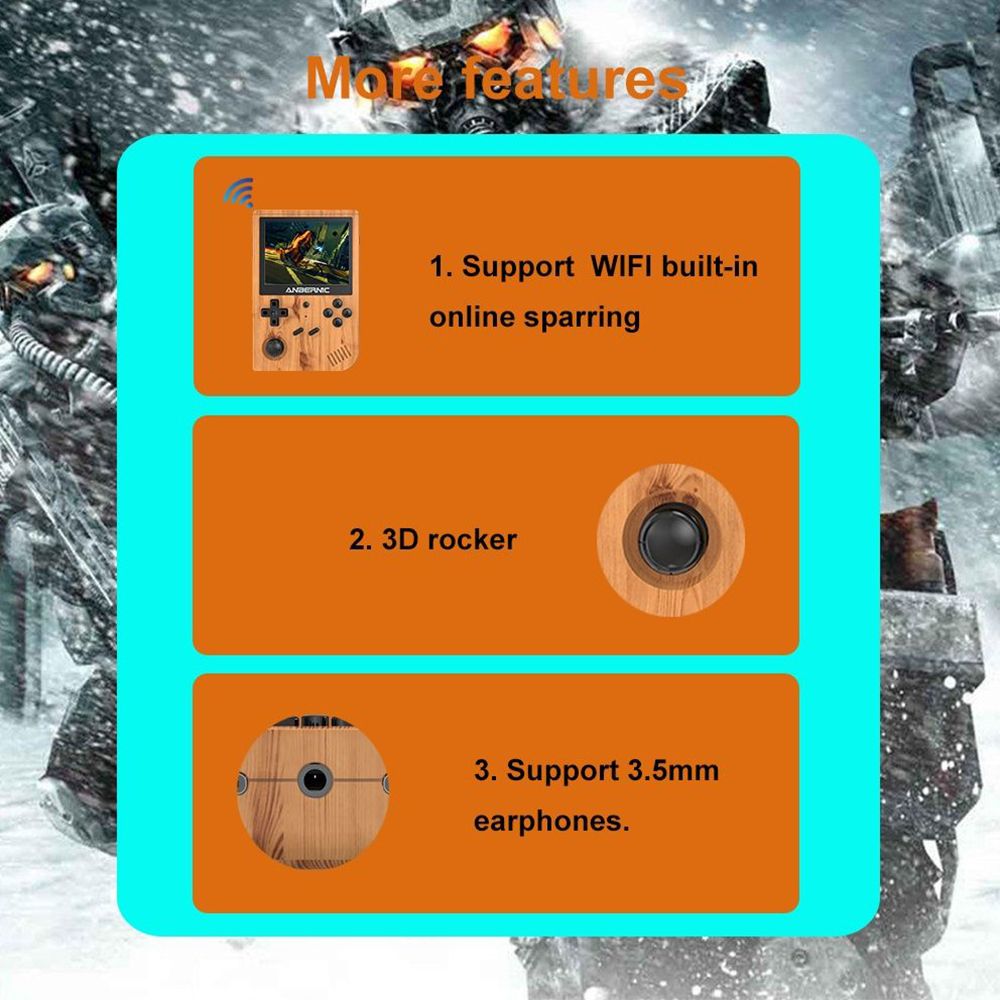 Refurbished ANBERNIC RG351V 64GB Handheld Game Console Black