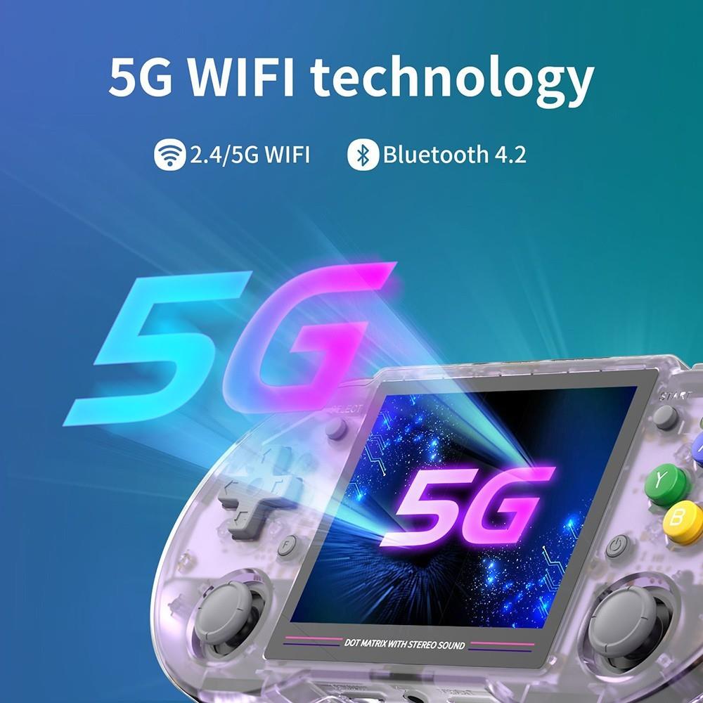 Refurbished ANBERNIC RG353PS Game Console 64GB TF Card - Transparent Purple