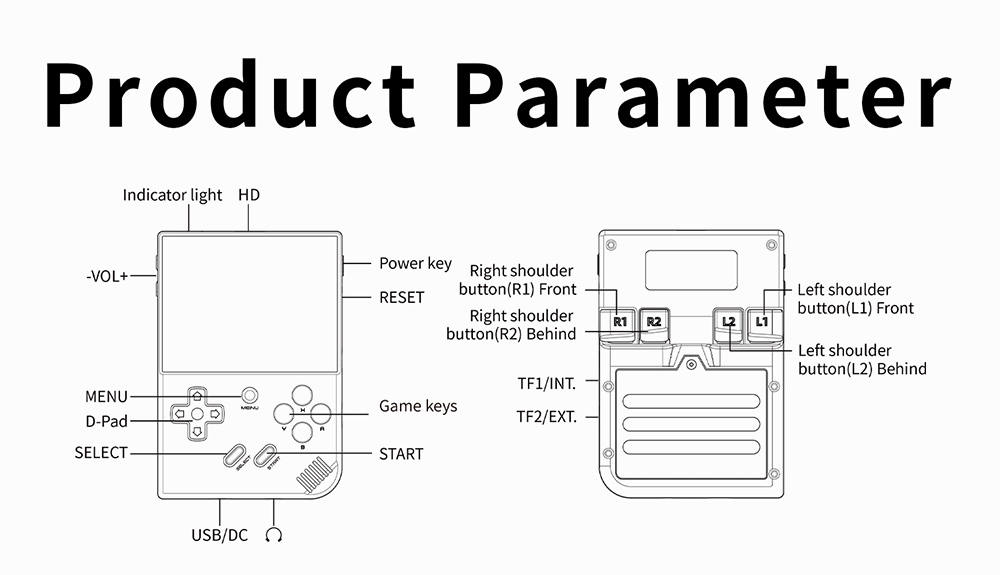 Refurbished ANBERNIC RG35XX Plus Game Console, 64GB TF Card with 5000+ Games, 3300mAh Battery, 8 Hours of Playtime, 5G WiFi Bluetooth, Moonlight Streaming, Vibration Motor - White
