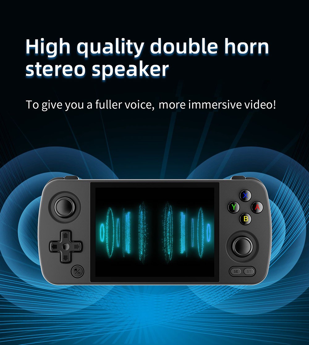 Refurbished ANBERNIC RG405M Android 12 Game Console, 128GB TF Card, 128GB eMMC, 4GB LPDDR4X, 3172 Games, Moonlight Streaming - Black