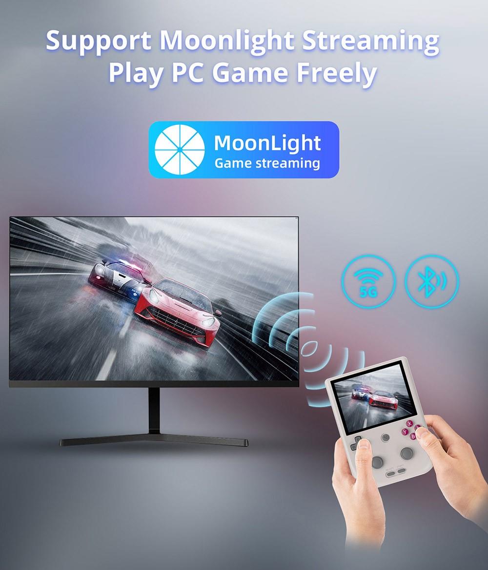 Refurbished ANBERNIC RG405V Game Console, 4GB LPDDR4 128GB eMMC, Android 12, 5G WiFi, Bluetooth 5.0, 128GB TF Card 3172 Games, Moonlight Streaming - Grey