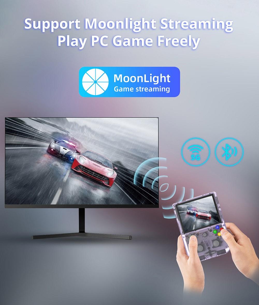 Refurbished ANBERNIC RG405V Game Console, 4GB LPDDR4 128GB eMMC, Android 12, 5G WiFi, Bluetooth 5.0 - Purple