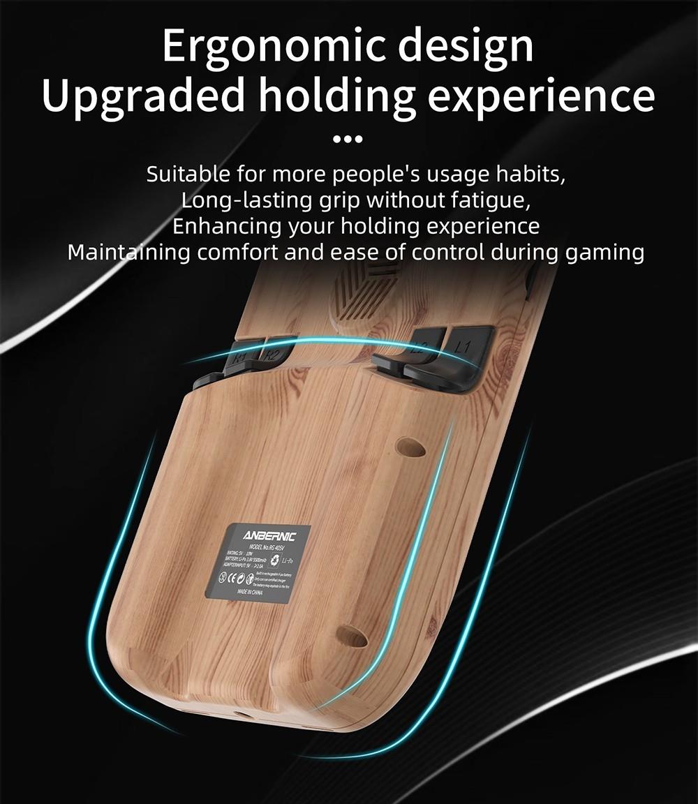 Refurbished ANBERNIC RG405V Game Console, 4GB LPDDR4 128GB eMMC, Android 12, 5G WiFi, Bluetooth 5.0 - Wood Color