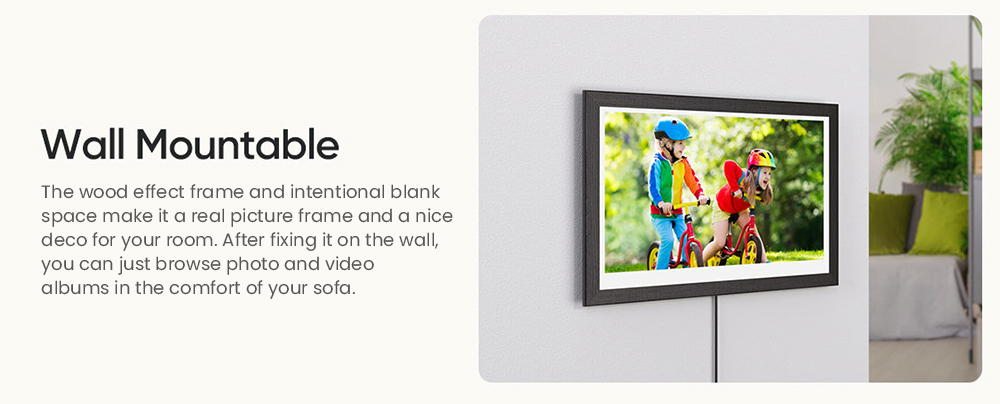 ARZOPA P156W 15.6-inch Digital Photo Frame, 1920*1080 FHD IPS Touch Screen, 32GB Storage, Auto-rotate, Instant Wireless Sharing