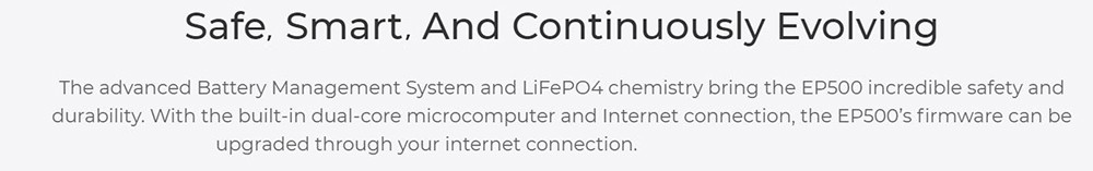 BLUETTI EP500 Portable Power Station, 5100Wh LiFePO4 Battery Solar Generator, 2000W AC Output, Seamless UPS, 15W Wireless Charging, App Control