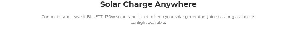 BLUETTI PV120 120W Foldable Portable Solar Panel, 23.4% High Conversion Rate, IP65 Waterproof