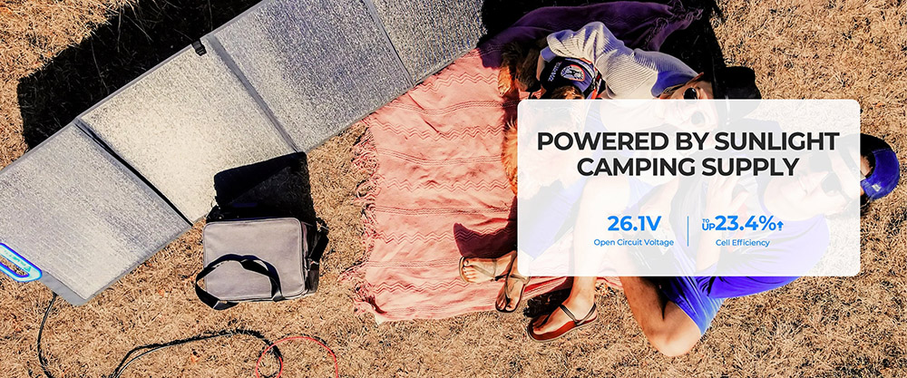 BLUETTI PV200 200W Foldable Portable Solar Panel, 23.4% High Conversion Rate, IP65 Waterproof
