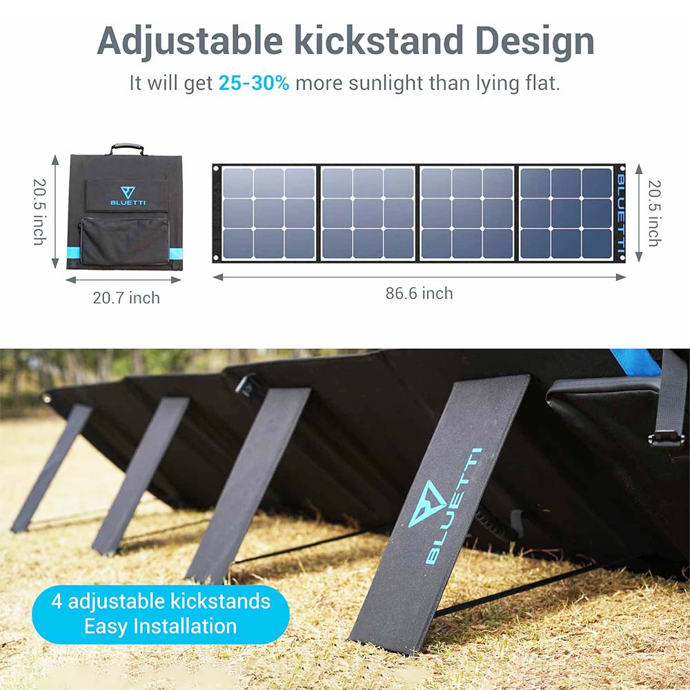 Refurbished BLUETTI SP200 200W Foldable Solar Panel, Portable Power Backup, Solar Generator Charger for Power Station