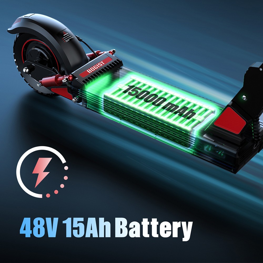 BOGIST C1 Pro Folding Electric Scooter, 10-inch Tire, 500W Motor, 48V 15Ah Battery, 45km/h Max Speed, 45km Range, Removable Seat