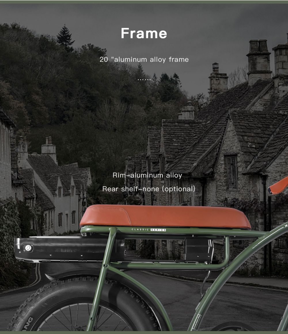 Refurbished Bezior XF001 Retro Electric Bike 12.5Ah 48V 1000W Brushless Motor 20 Inch 45Km/h Max Load 120kg