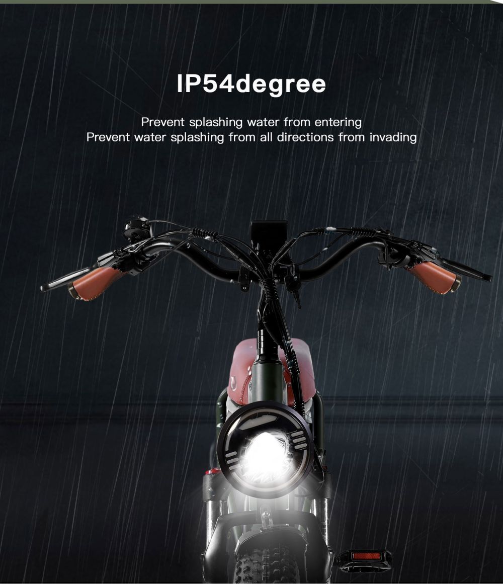 Refurbished Bezior XF001 Retro Electric Bike 12.5Ah 48V 1000W Brushless Motor 20 Inch 45Km/h Max Load 120kg