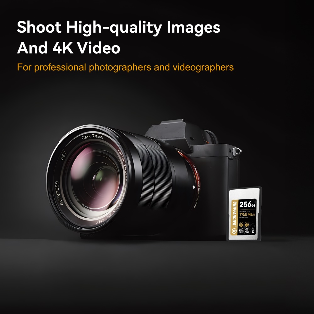 CHIPFANCIER CFexpress 4.0 Type-A 256GB Memory Card, 1750MB/s, IP68 Waterproof