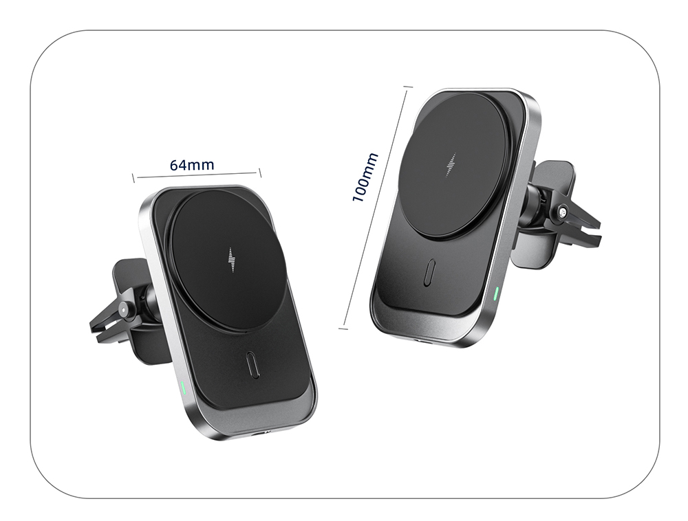 CW19S 15W Magsafe Wireless Charger for iPhone 16 Series - Black