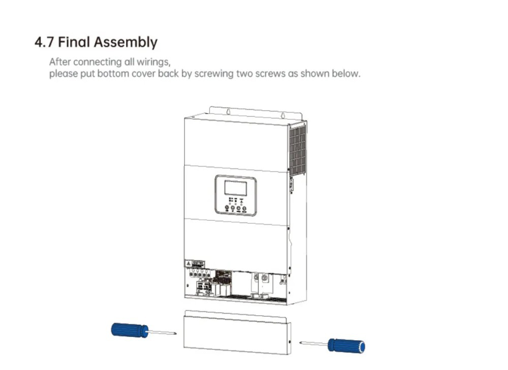 DAXTROMN 5500W Solar Inverter, Parallel Type Support to 3 Phase, 5000W Pure Sine Wave, Max 100A MPPT, Max 500VDC PV Input