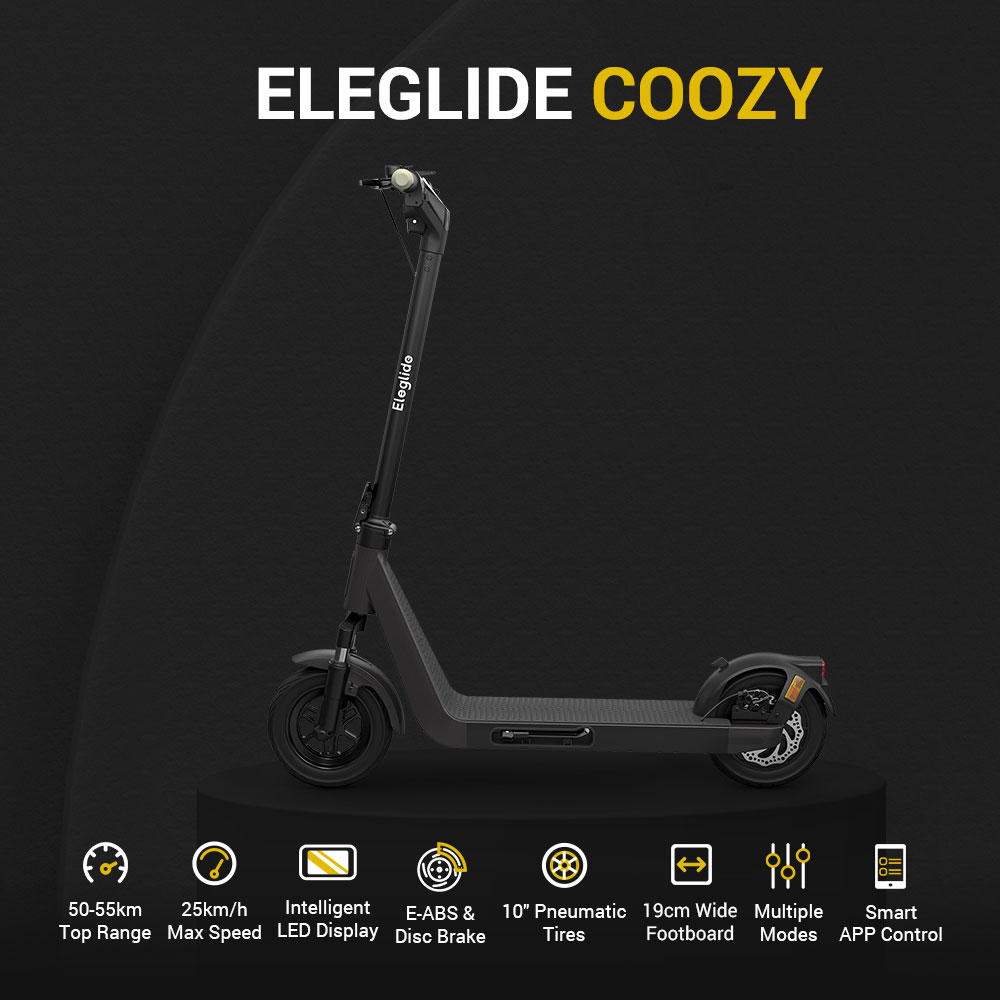 Eleglide Coozy 36V 12.5Ah 350W 55km Range Electric Scooter 25km/h Max Speed