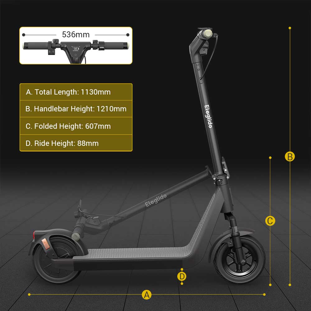 Eleglide Coozy 36V 12.5Ah 350W 55km Range Electric Scooter 25km/h Max Speed