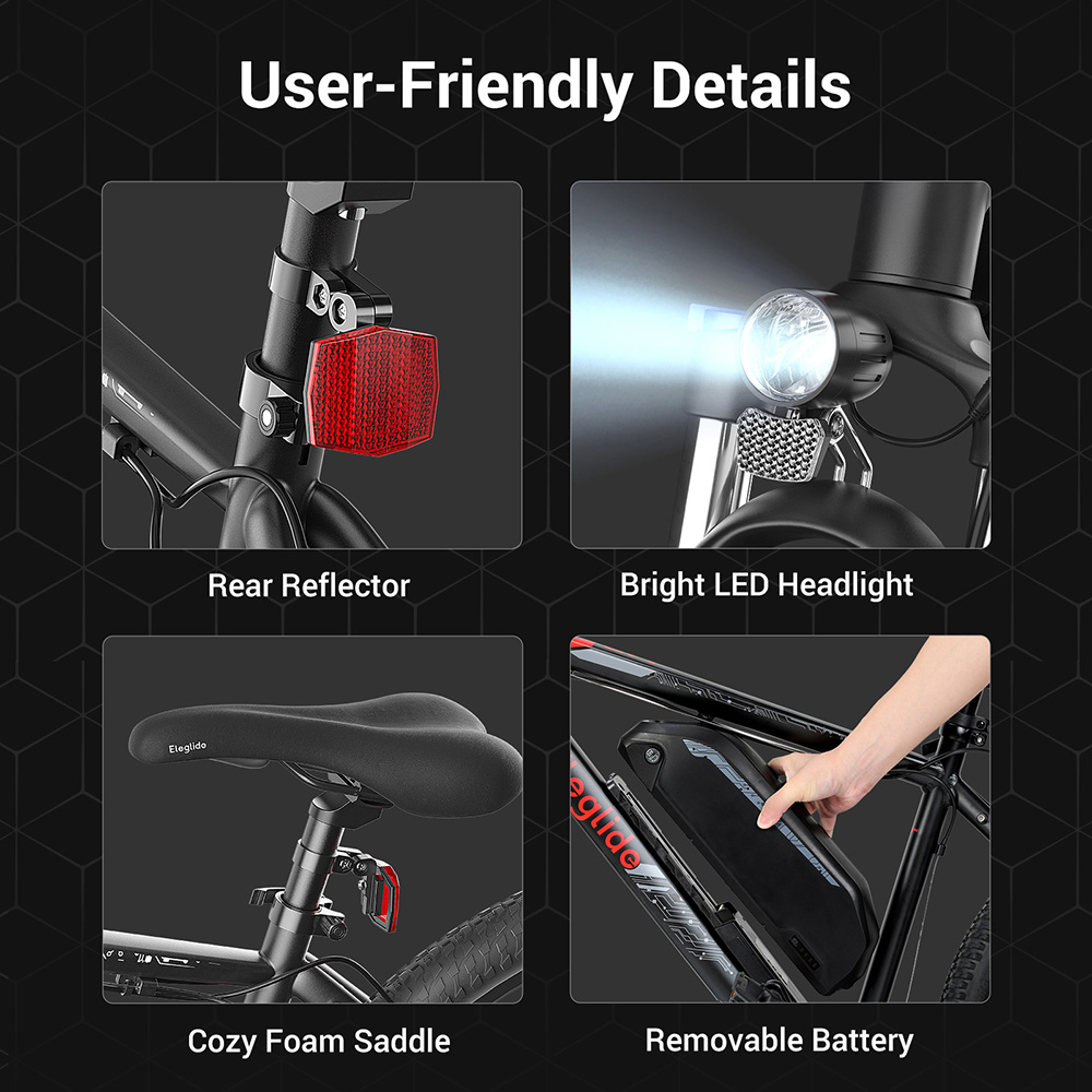 Eleglide M2 29' x 19' Electric Moped Bike 36V 15.6AH 250W