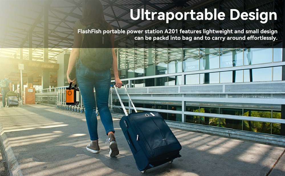 Refurbished Flashfish A201 200W Portable Power Station, 172.8WH/48000mAh Solar Generator Backup Battery Pack with 220V AC Sockets
