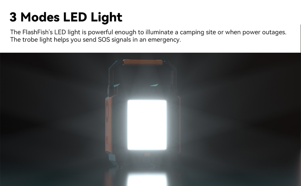 Refurbished Flashfish A201 200W Portable Power Station, 172.8WH/48000mAh Solar Generator Backup Battery Pack with 220V AC Sockets