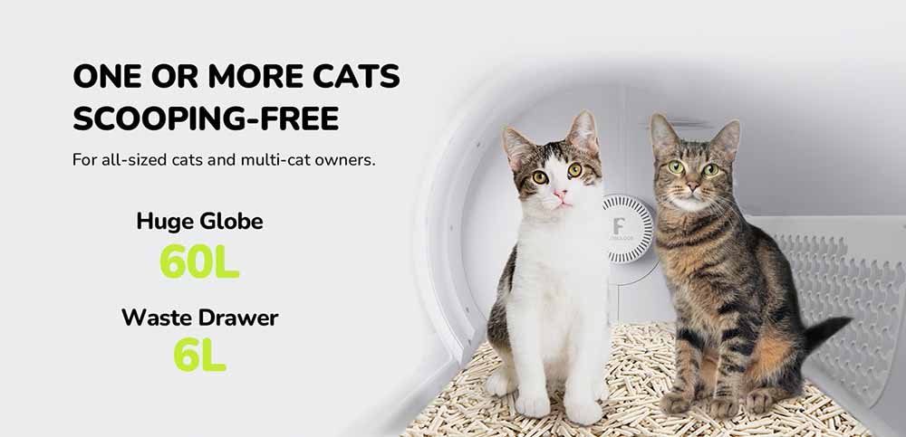 Furbulous Auto-Pack & Seal Cat Litter Box, Self Cleaning & Refilling, Huge Capacity, Smart App, Quiet Operation