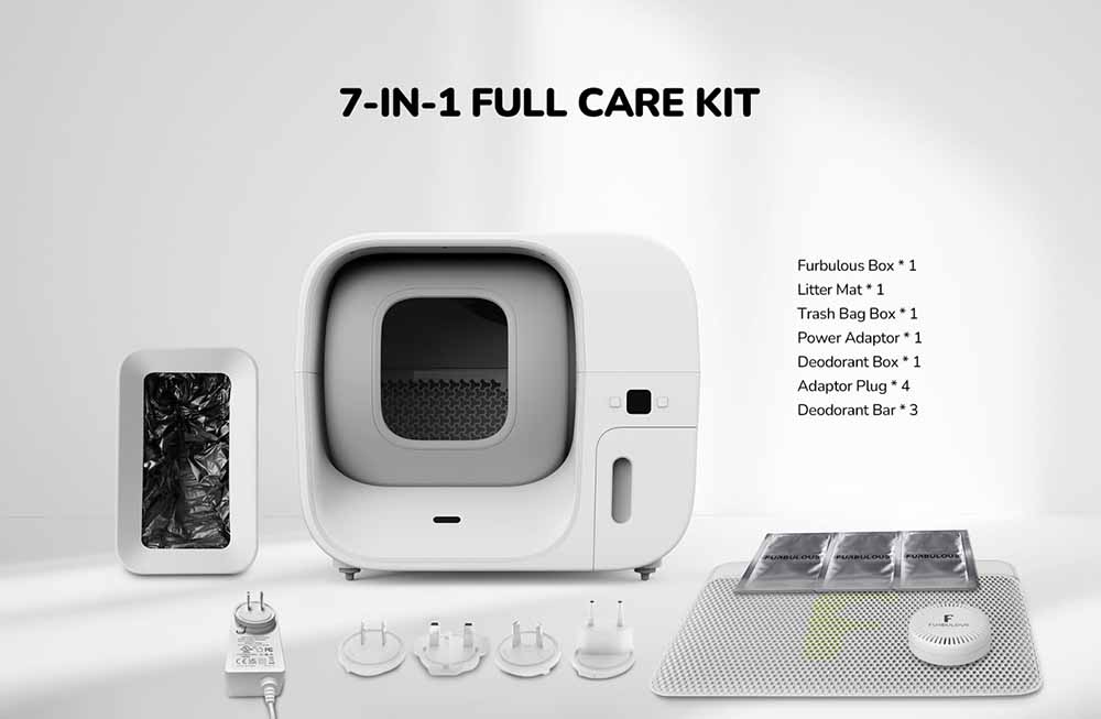 Furbulous Auto-Pack & Seal Cat Litter Box, Self Cleaning & Refilling, Huge Capacity, Smart App, Quiet Operation