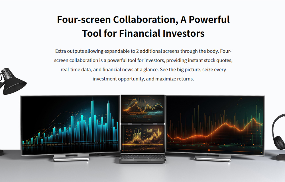 GPD DUO 13.3-inch Dual-OLED Screen Laptop, AMD Ryzen AI 9 HX 370 (12 Core Max 5.1GHz), 2880*1800, 32GB LPDDR5 RAM 1TB SSD, WiFi 6E Bluetooth 5.3, Built-in Hyper-Linear Speakers, 1* USB4 (40Gbps), 1*USB-C (10Gbps), 1*Oculink, 1*HDMI 2.1, 2*USB-A