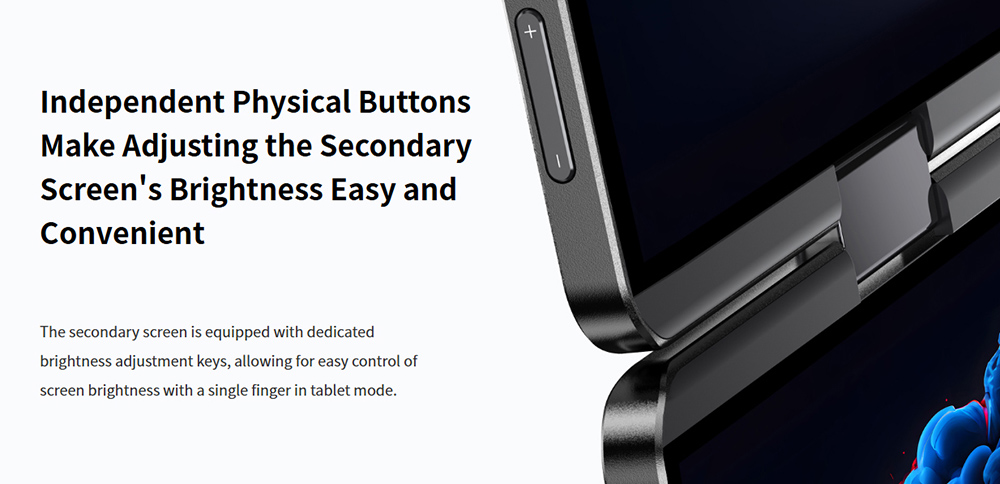 GPD DUO 13.3-inch Dual-OLED Screen Laptop, AMD Ryzen AI 9 HX 370 (12 Core Max 5.1GHz), 2880*1800, 32GB LPDDR5 RAM 1TB SSD, WiFi 6E Bluetooth 5.3, Built-in Hyper-Linear Speakers, 1* USB4 (40Gbps), 1*USB-C (10Gbps), 1*Oculink, 1*HDMI 2.1, 2*USB-A