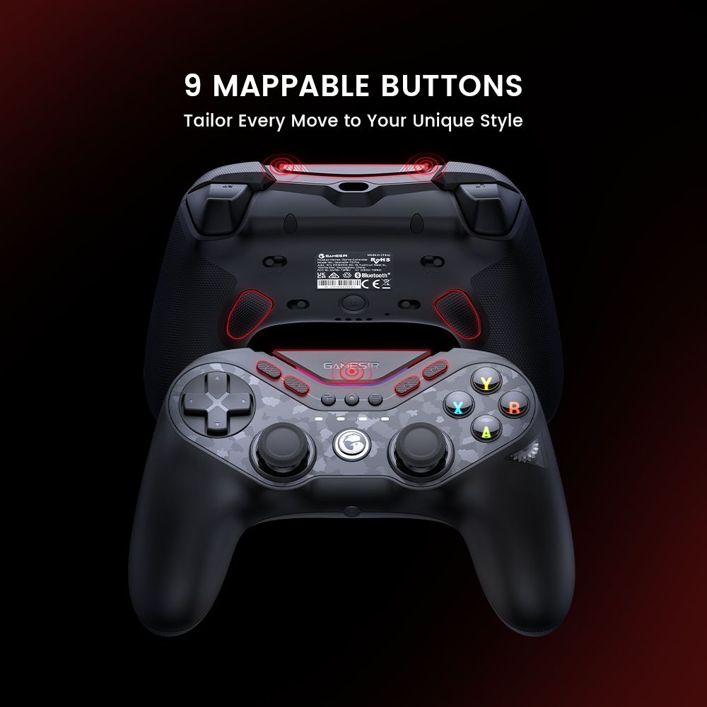 GameSir Tarantula Pro Gaming Controller, Wired/Bluetooth/Wireless Connection, Mag-Res TMR Sticks, Gyroscope & NFC Supported, RGB Lights, Compatible with PC/Switch/iOS/Android/Steam - Standard Edition