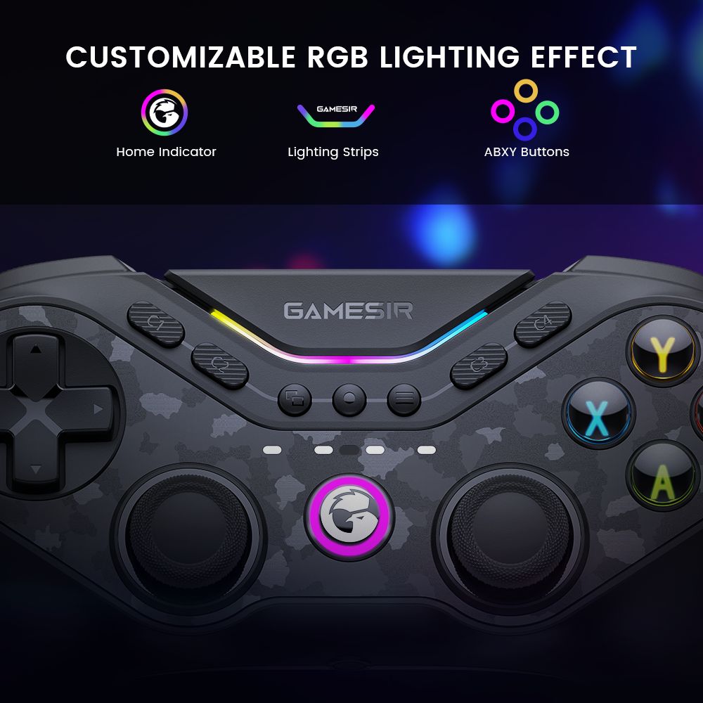 GameSir Tarantula Pro Gaming Controller, Wired/Bluetooth/Wireless Connection, Mag-Res TMR Sticks, Gyroscope & NFC Supported, RGB Lights, Compatible with PC/Switch/iOS/Android/Steam - Standard Edition
