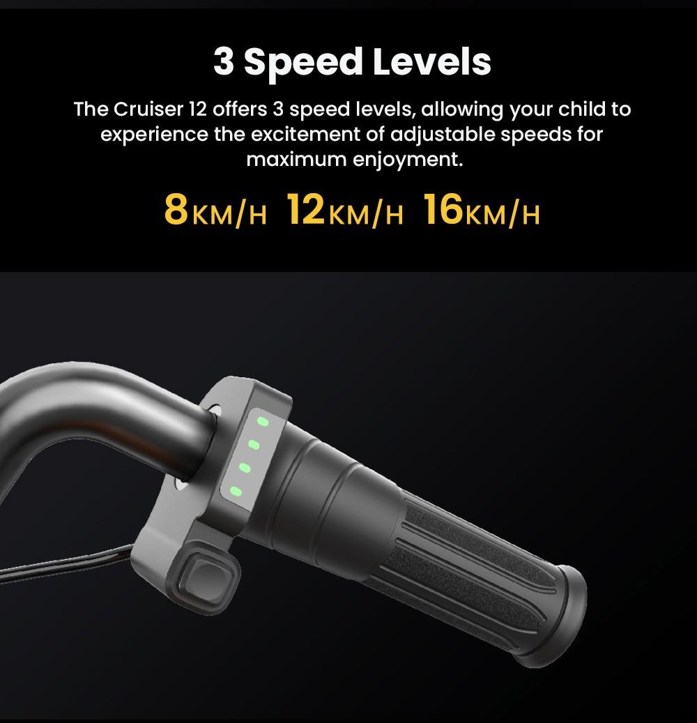 Refurbished HYPER GOGO Cruiser 12 Electric Chopper Motorcycle for Kids 24V 5.2Ah 160W with 12'x3' Tires, 12KM Top Range - Orange