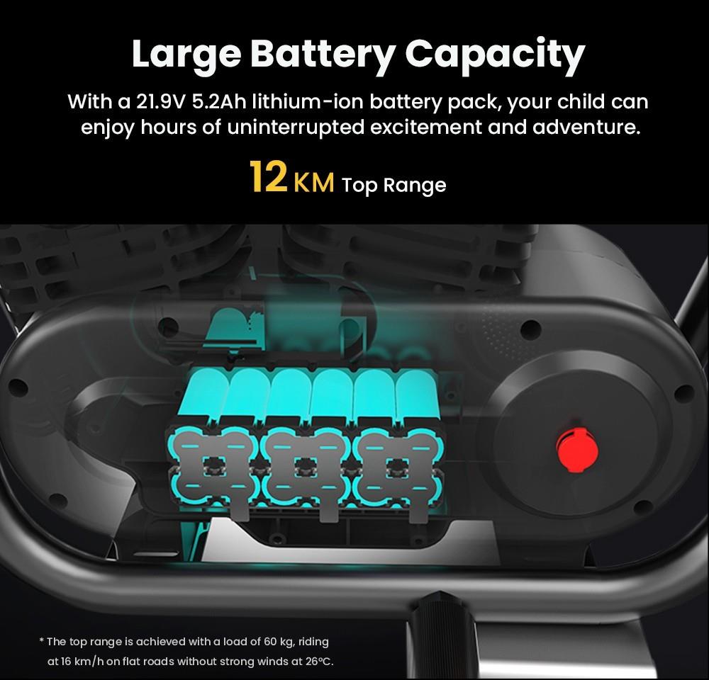 Refurbished HYPER GOGO Cruiser 12 Electric Chopper Motorcycle for Kids 24V 5.2Ah 160W with 12'x3' Tires, 12KM Top Range - Orange