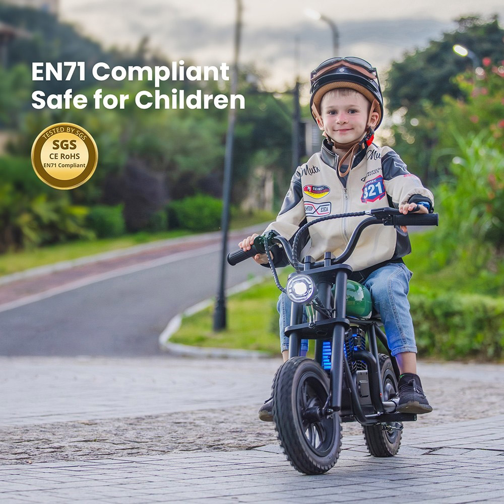 Refurbished HYPER GOGO Pioneer 12 Plus Electric Chopper Motorcycle for Kids-Orange 24V 5.2Ah 160W with 12'x3' Tires, 12KM Top Range