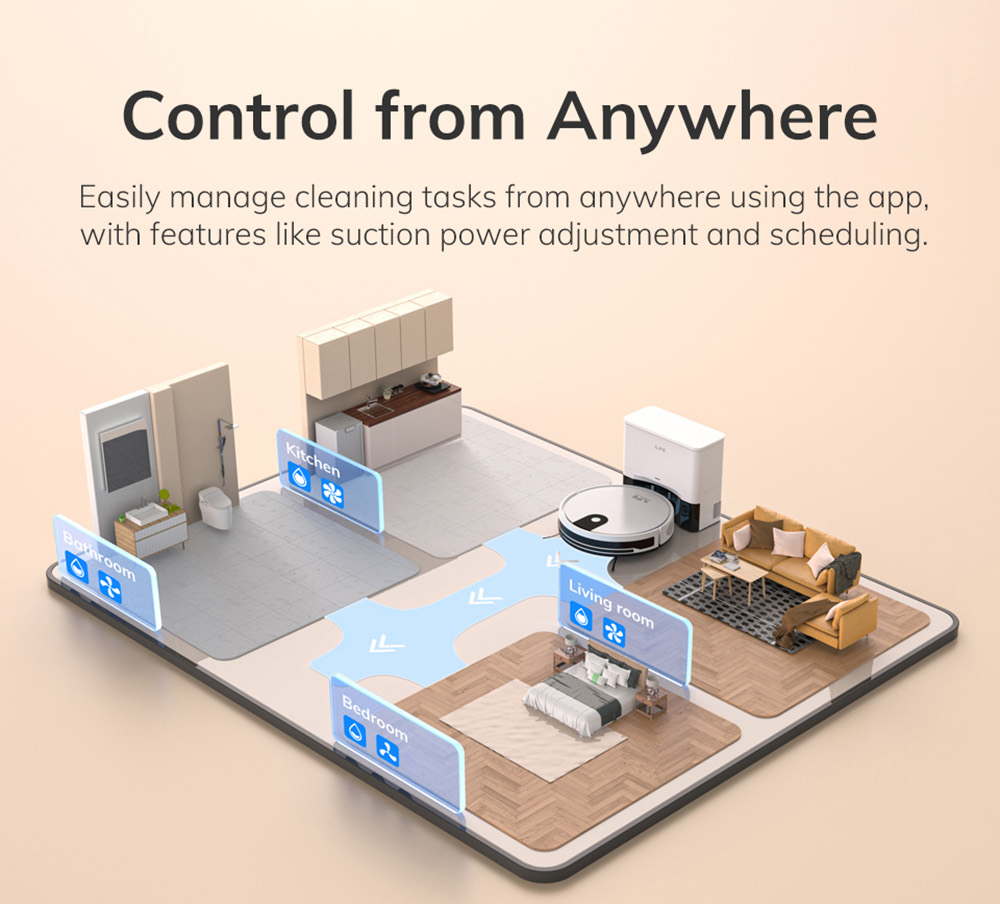 Refurbished ILIFE G9 Pro Robot Vacuum Cleaner, with Self-Emptying Station, Gyroscope Navigation, 3000Pa Suction, 100min Runtime, 2.5L Dust Bag, Plan/Edge/Spot/Max Mode, Support Alexa/Google Home