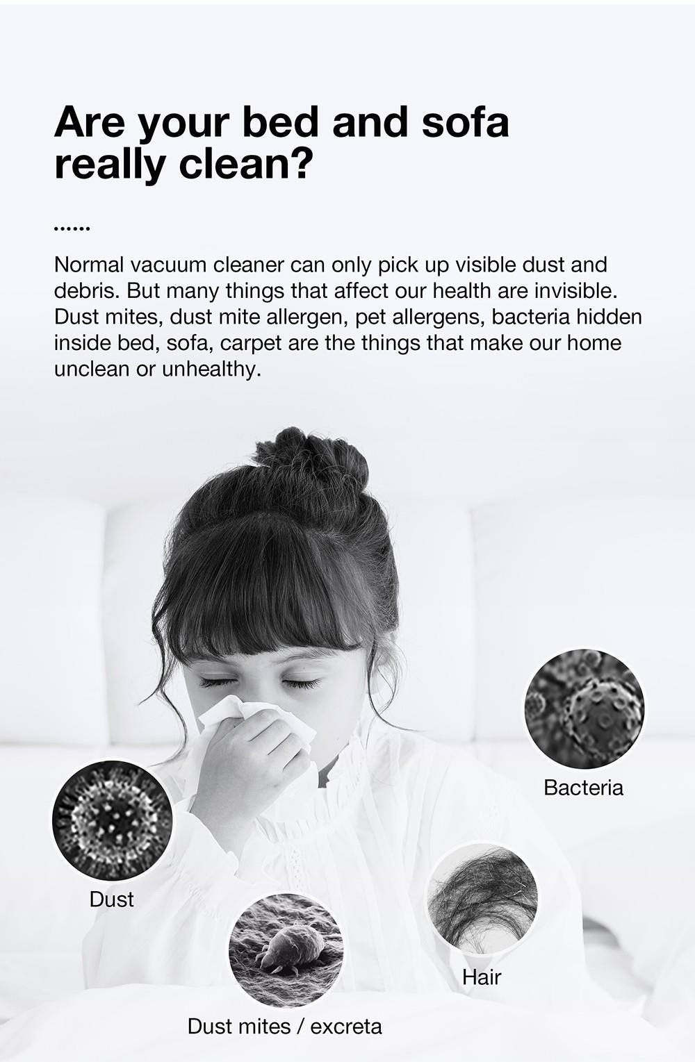 JIMMY BD7 Pro Cordless Double Cup Anti-Mite Vacuum Cleaner 250W 6Kpa Bed Vacuum Cleaner Smart Dust Sensor UV & Ultrasound Technology Negative Ion Function 30Mins Runtime LED Display