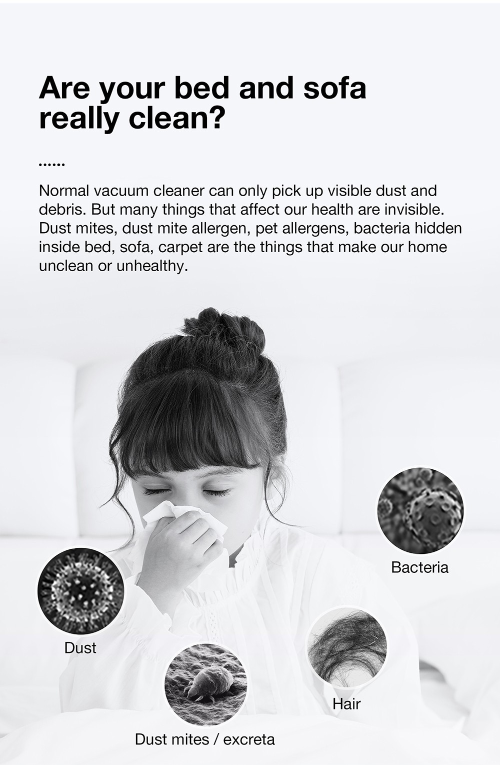 Refurbished JIMMY BD7 Pro Cordless Double Cup Anti-mite Vacuum Cleaner, 245mm Suction Inlet, 0.5L Dust Cup, Smart Dust Sensor