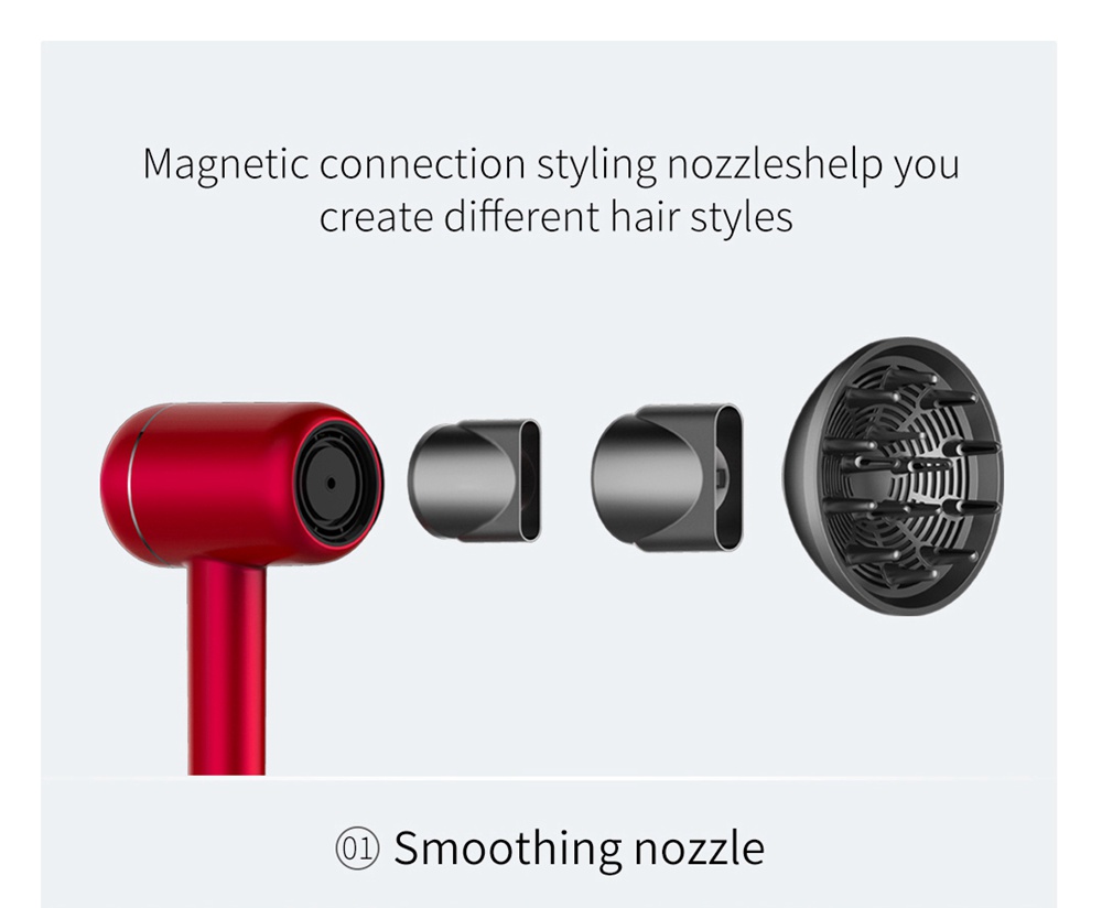 Refurbished JIMMY F6 1800W Hair Dryer, Nano Ultrasonic Technology, Fast Drying to Prevent Moisture Loss - Purple