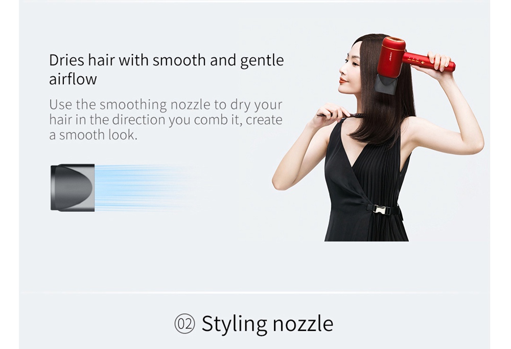 Refurbished JIMMY F6 1800W Hair Dryer, Nano Ultrasonic Technology, Fast Drying to Prevent Moisture Loss - Purple