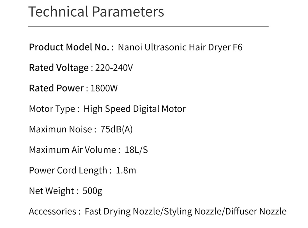 Refurbished JIMMY F6 1800W Hair Dryer, Nano Ultrasonic Technology, Fast Drying to Prevent Moisture Loss - Purple