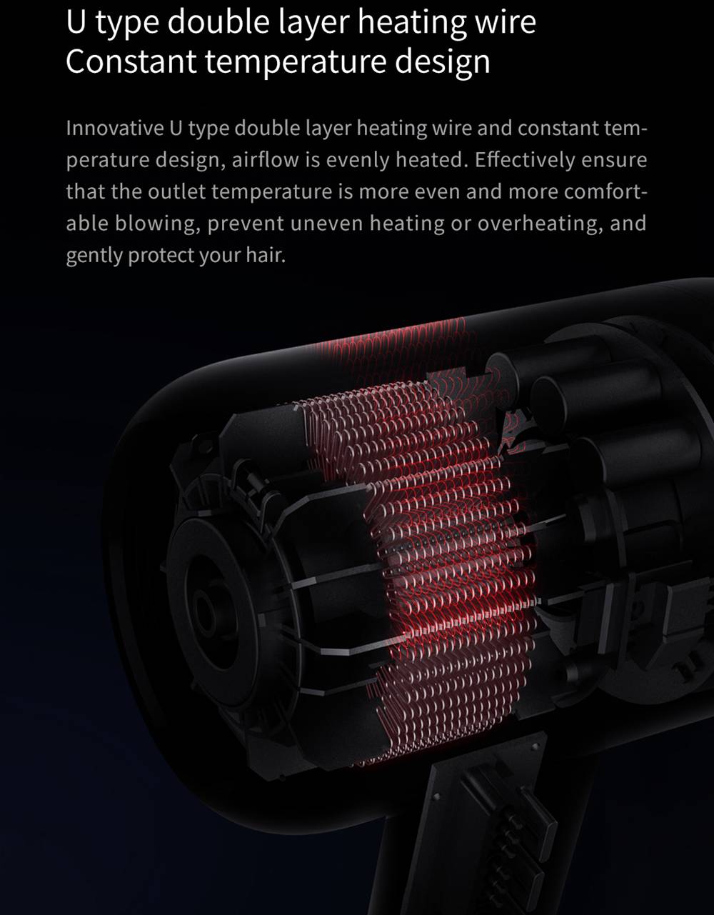 Refurbished JIMMY F6 1800W Hair Dryer, Nano Ultrasonic Technology, Fast Drying to Prevent Moisture Loss - Purple