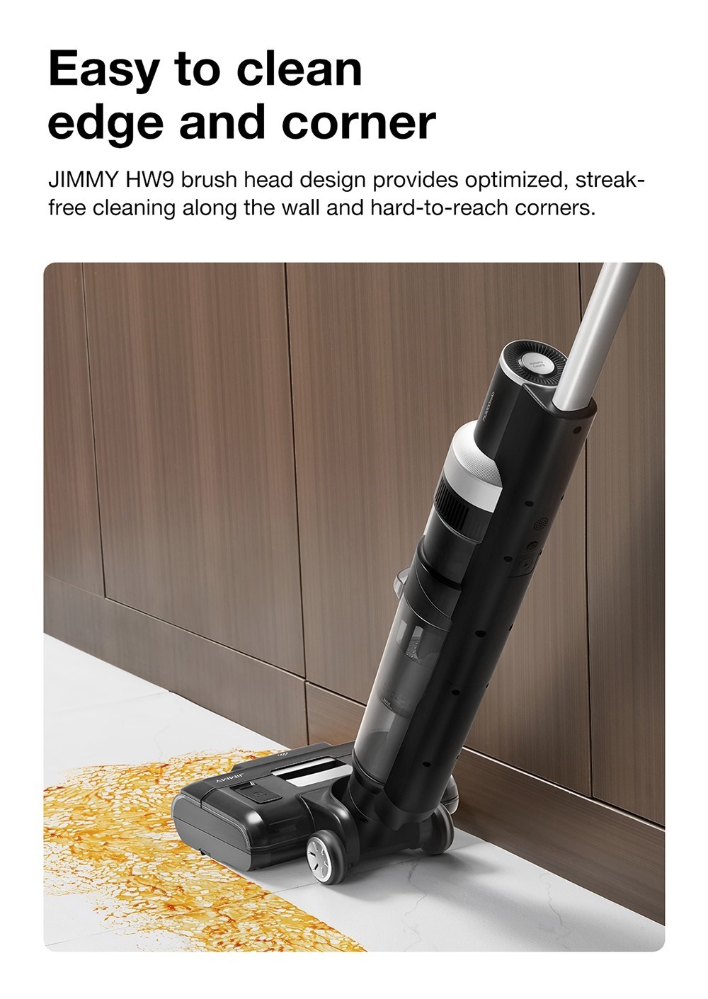Refurbished JIMMY HW9 Cordless Wet and Dry Vacuum Cleaner, Self-Cleaning, 400ml Dust Water Tank, Waterproof Brushless, LED Display