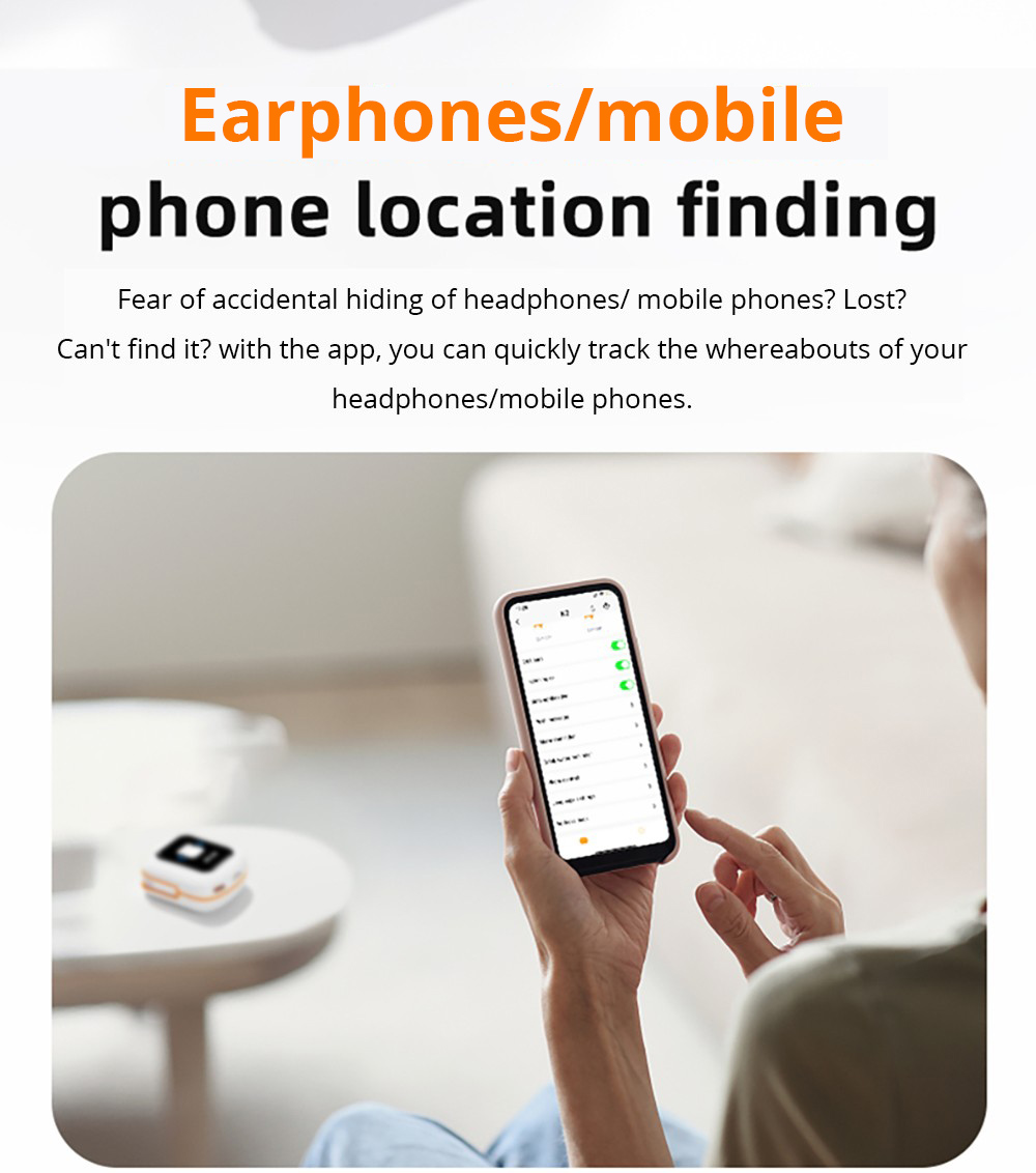 K8 Smart Touchscreen Bluetooth Earphones, 1.83-inch TFT Screen, ENC Call Noise Cancellation, Up to 30 Hours Autonomy - White