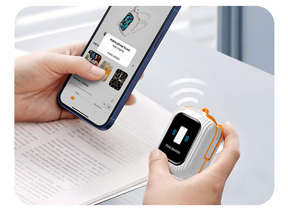 K8 Smart Touchscreen Bluetooth Earphones, 1.83-inch TFT Screen, ENC Call Noise Cancellation, Up to 30 Hours Autonomy - White