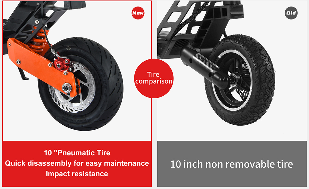 KUGOO G2 MAX Electric Scooter, 10' Pneumatic Tires 1500W Motor 48V 21Ah Battery 55km/h Max Speed 80km Range