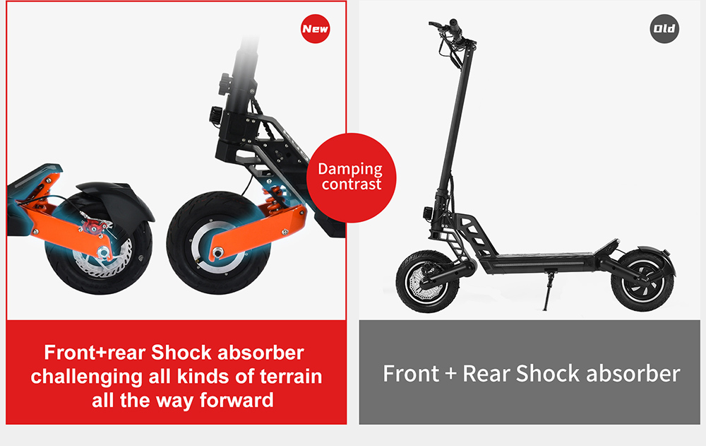 KUGOO G2 MAX Electric Scooter, 10' Pneumatic Tires 1500W Motor 48V 21Ah Battery 55km/h Max Speed 80km Range