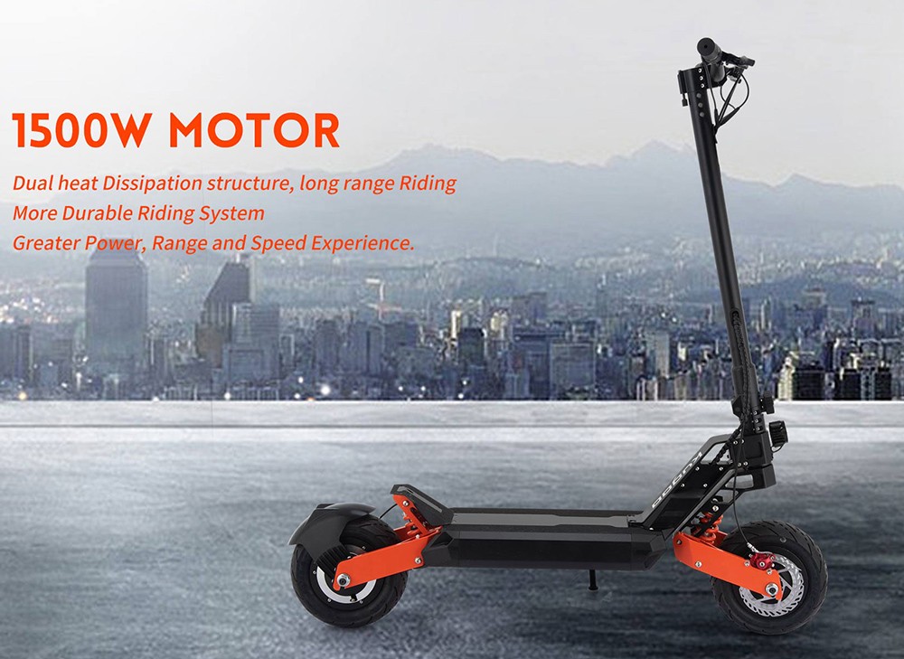 KUGOO G2 MAX Electric Scooter, 10' Pneumatic Tires 1500W Motor 48V 21Ah Battery 55km/h Max Speed 80km Range