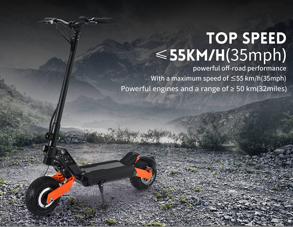 KUGOO G2 MAX Electric Scooter, 10' Pneumatic Tires 1500W Motor 48V 21Ah Battery 55km/h Max Speed 80km Range