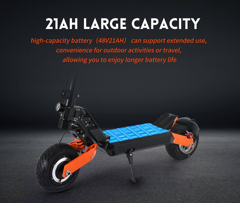 KUGOO G2 MAX Electric Scooter, 10' Pneumatic Tires 1500W Motor 48V 21Ah Battery 55km/h Max Speed 80km Range