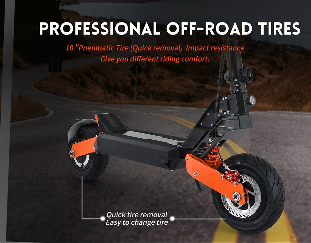 KUGOO G2 MAX Electric Scooter, 10' Pneumatic Tires 1500W Motor 48V 21Ah Battery 55km/h Max Speed 80km Range