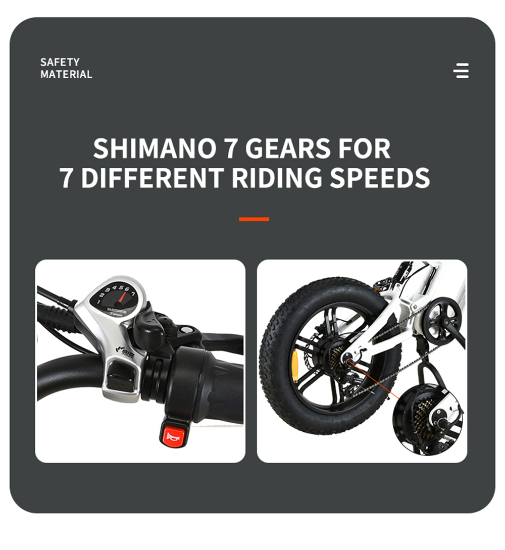 Refurbished KUGOO T01 Electric Bike 48V 500W Motor 13Ah Battery 20X4.0 inch Hydraulic Brakes 50-65KM Mileage 150KG Load - Black