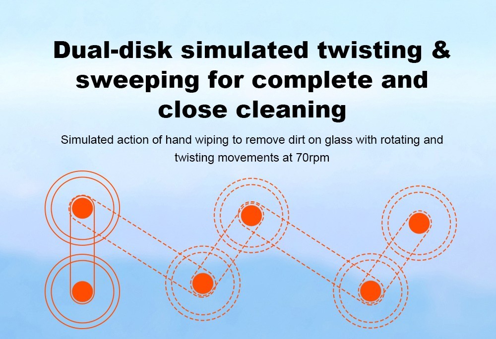 Refurbished Liectroux HCR-09 Window Cleaning Robot, 2800Pa Suction, 3 Auto Cleaning Modes, UPS Function, Edge Detection